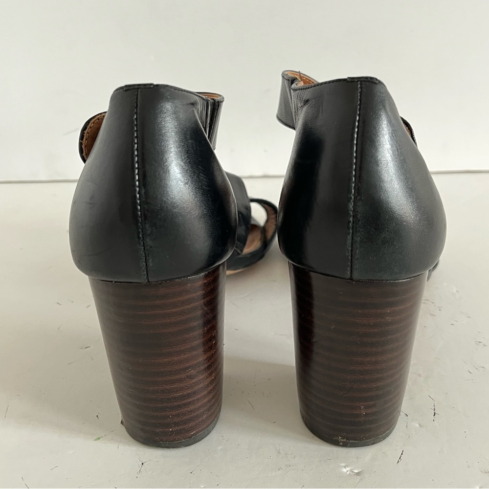 Coach Black Gold Turnlock Heel Sandal Size 9B - Picture 6 of 9